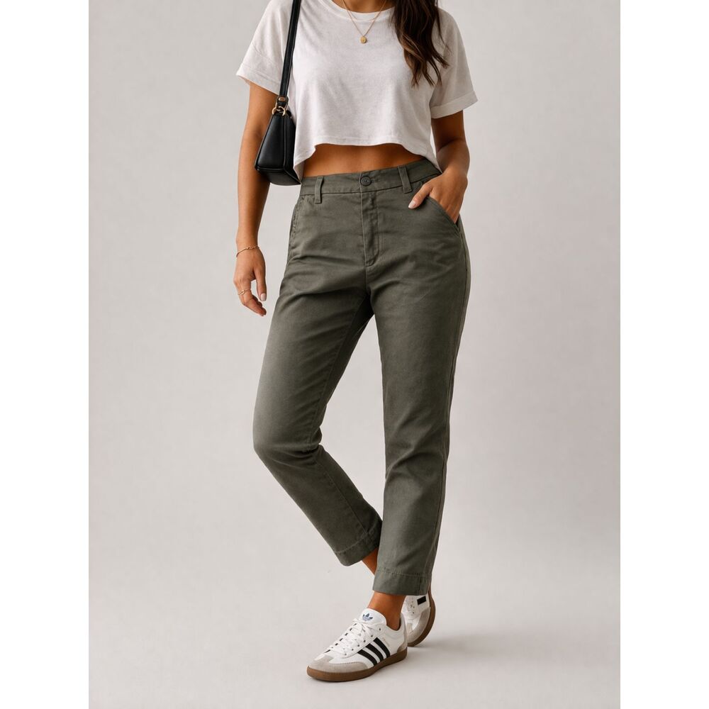 BITTEN Sarah Jessica Parker Olive Green Slim Stretch Chino Pants – 16 Short NWT